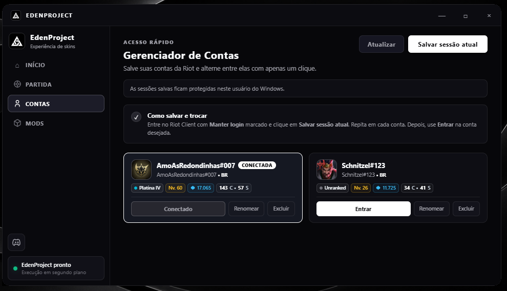 Gerenciador de Contas